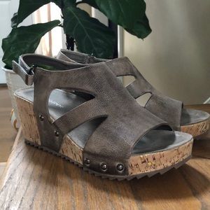 Antelope wedges 38 taupe comfortable